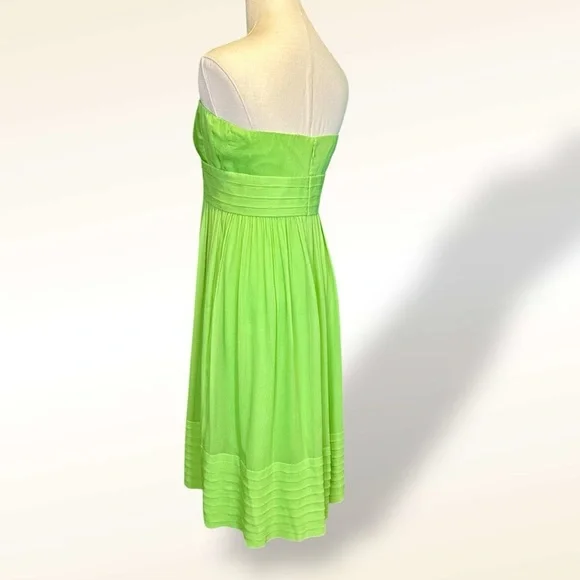 J. Crew ‘Juliet’ Strapless A-Line 100% Silk Special Occasion Y2K Dress Size 6